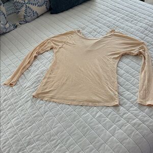LAmade light peach long sleeve tee S